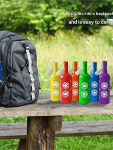 Cible de <span class=keywords><strong>tir</strong></span> en plastique réutilisable - Pack de 6 cibles d'entraînement colorées anti-rupture pour le <span class=keywords><strong>tir</strong></span> à l'arc, les jeux en plein air - Product Image 5