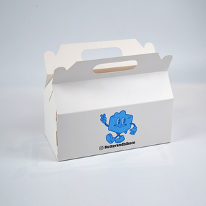 Cajas de Embalaje de Alimentos Portátiles Personalizadas con Asa, Carpetas de Papel de Arte con Relieve para Pollo Frito, Panadería, Pasteles y Donas - Product Image 5