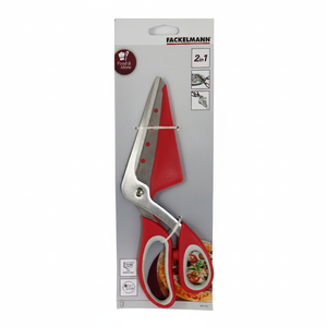 Forbici per taglia Pizza pesanti con manico Soft Touch lama in acciaio inossidabile per uso domestico in cucina - Product Image 2