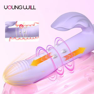 Vibrador Realista de Silicona para Mujeres con Fuertes Vibraciones y Base de Ventosa para Uso con Manos Libres, Vibradores Recargables - Product Image 1