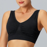 Sujetador inalámbrico sin costuras para mujer, bralette acolchado cómodo, minimizador adelgazante para busto grande, sujetador invisible tipo camiseta, sujetador con soporte, talla grande