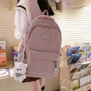 Cute Fruit Snail <b>Black</b> PU <b>Backpack</b> 20-36L Multiple Pockets Zipper Closure Unisex Daypack Softback Design <b>Waterproof</b> - Product Image 5