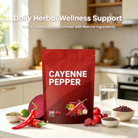 QEM Capsules Molles de Poivre de Cayenne 240 Pièces Soutien Naturel Vitaminique pour les Veines, le Cœur, les Artères, Vitamines D3 K2, Pépins de Raisin, Aubépine, Betterave