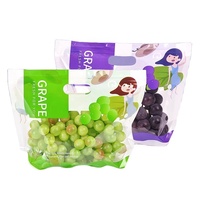 Custom Logo Gedrukt Transparant Food Grade Slider Ziplock Gelamineerd Fruit Druif Verpakking Zak
