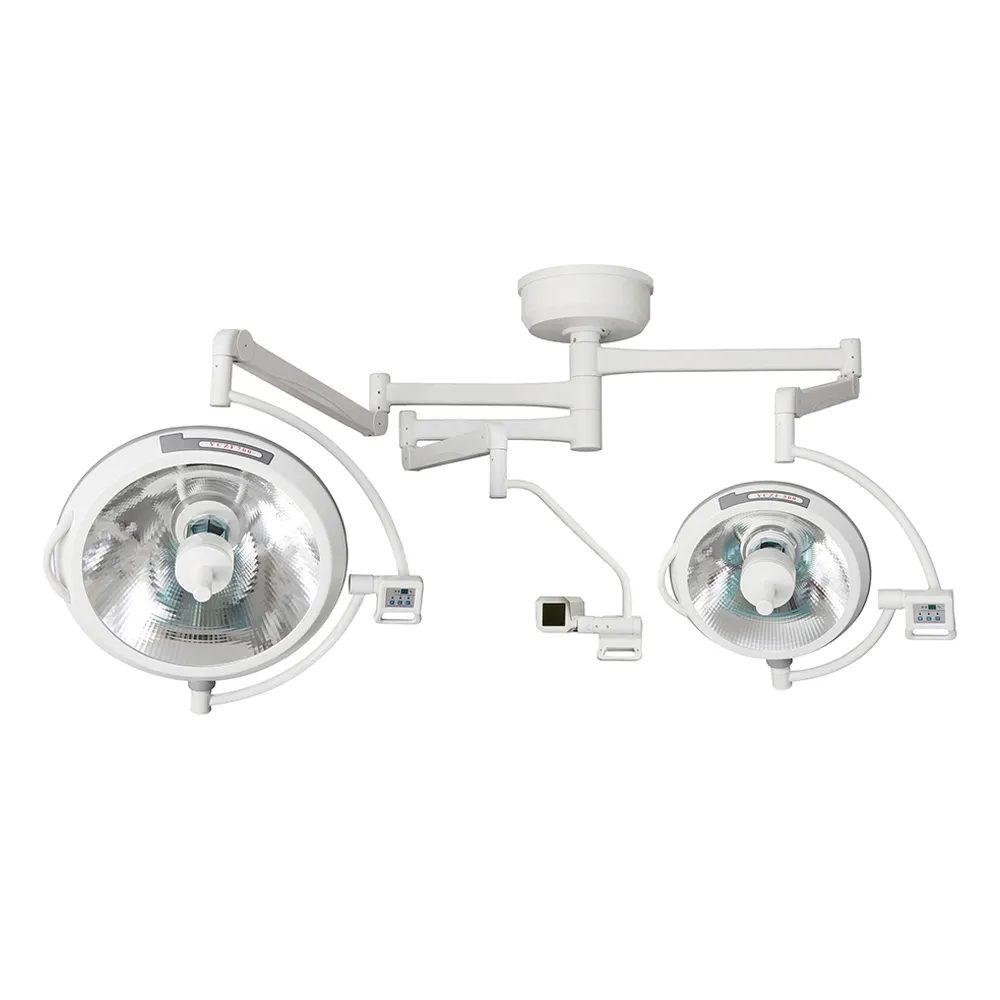 Manufacturers Direct Selling Operation Halogen Light Ceiling Mounted Double Arms Surgical Mobile Light Operating Lamp