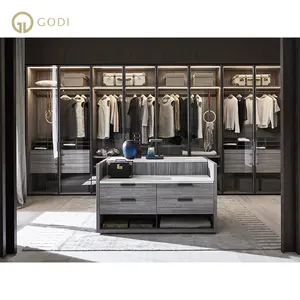 GODI, встроенный в один немецкий уголок, спальня, встроенное раздвижное зеркало, шкаф, шкаф от производителя