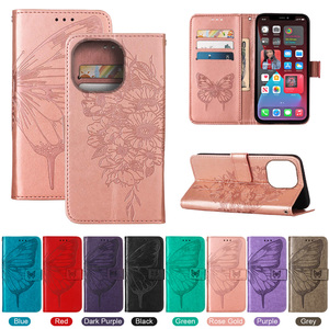 2023 New Mô Hình Bướm PU Da Lật Bìa Điện Thoại Trường Hợp Đối Với iPhone 14 15 Pro Max Đối Với Samsung S24 Siêu Văn Học Thiết Kế Trường Hợp - Product Image 2