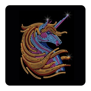 Motif de décalcomanie personnalisé en strass thermocollant pour animaux (drake chinois, licorne) - Product Image 2