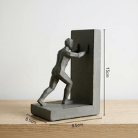Entretoises de livres en résine personnalisées en gros, figurines abstraites modernes, décoratives et robustes pour étagères et bureaux