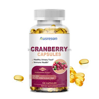 Ausreson OEM 50 Milliards de Prébiotiques pour Femmes, Capsules Molles de Canneberge, Complément pour la Santé Immunitaire, Vitamine C, Gélules Molles de Canneberge