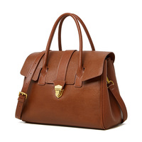 Sac fourre-tout rétro en cuir véritable, design tendance, sac à main pour femme, grande capacité, mallette d'affaires, sac à bandoulière rétro