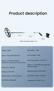 Fabrika Üretimi Derin Mesafe Darbe İndüksiyonlu Altın Metal Dedektörü Yeraltı Metal Dedektörü Su Geçirmez - Product Image 4