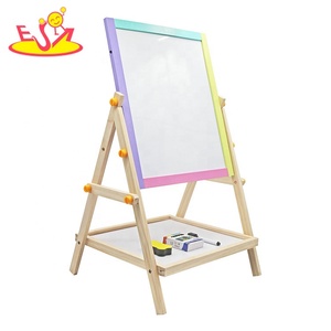 لوح رسم خشبي مزدوج الوجهين قابل للتعديل للأطفال مع مسح جاف & سبورة W12B048B - Product Image 6
