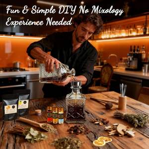 <span class=keywords><strong>Kit</strong></span> d'infusion d'alcool 12 herbes naturelles Whisky Tequila Vodka Gin <span class=keywords><strong>Rhum</strong></span> |   Spiritueux Aromatisés à Faire Soi-Même Portion Individuelle Bar à Domicile Cadeau |   Fabriqué - Product Image 6