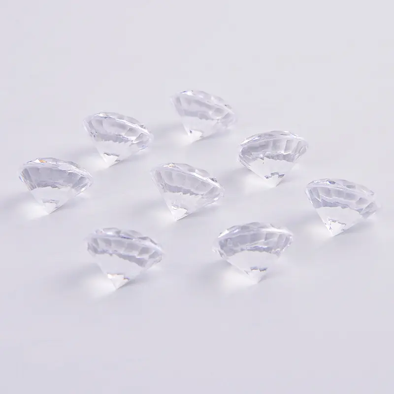 Instock Hongzhi Transparent 20ミリメートルAcrylic Diamond Bead Recycled Plastic Beads Loose For Wedding Display