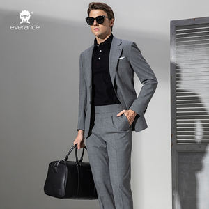 Итальянский классический мужской костюм из 100% шерсти супертонкого мериноса, однобортный, для свадьбы и деловых мероприятий - Product Image 5