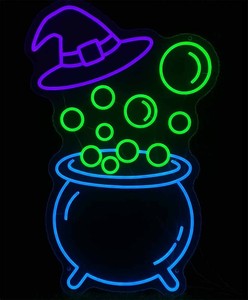 Luces LED de Neón Acrílicas Personalizadas para Halloween con Diseño de Calavera, Murciélago, Bruja y Calabaza para Letreros Luminosos LED Electrónicos - Product Image 4