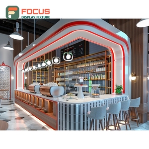 ชั้นวางสินค้ากาแฟสมัยใหม่ ชั้นวางแสดงสินค้ากระจกนิรภัย ช่องแสดงอุปกรณ์เสริม ชั้นวางแสดงสินค้าสำหรับร้านกาแฟ - Product Image 1