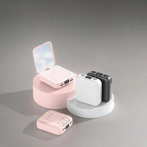 พาวเวอร์แบงค์พกพาขนาดเล็ก 10000mAh ชาร์จเร็ว หน้าจอ LED พร้อมกระจก USB Type-C เครื่องชาร์จสำรองขนาดกะทัดรัด - Product Image 3