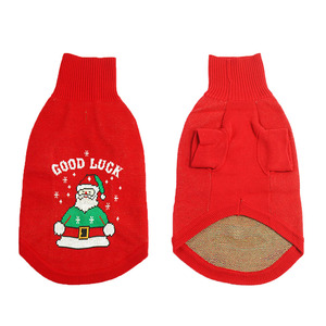 <b>Christmas</b> Red <b>Cat</b> <b>Sweater</b> Warm Winter Turtleneck Pet Clothing Cute Santa Design For <b>Cats</b> - Product Image 5