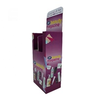Présentoirs pliables en carton ondulé recyclé pour le commerce de détail, impression offset personnalisée