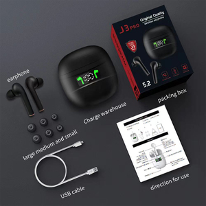 Écouteurs magnétiques J3 Pro Audifonos 5.<span class=keywords><strong>3</strong></span> TWS Microphone intra-auriculaire stéréo basse casque affichage numérique batterie - Product Image 5