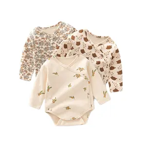 Momlover婴儿连体衣批发有机棉0-3个月婴儿连体衣夏季婴儿连体衣