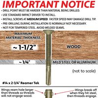 Vis autoperceuses Tek pour remorques, à tête étoile/Torx, bois-acier, vente en gros