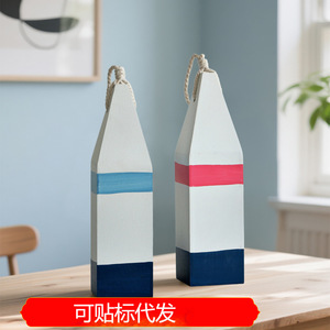 MDF <b>Fishing</b> <b>Floats</b> 2Pcs White With Red And Blue Stripe Mediterranean Style Decor For Living Room - Product Image 5
