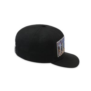 قبعة سناب باك سوداء ذات هيكل ثلاثي الأبعاد مع تطريز مخصص للشعار، 100% قطن، للجنسين، أزياء الهيب هوب، رياضية، للأنشطة الخارجية والعادية - Product Image 5