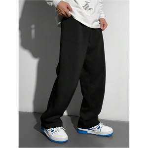 กางเกงวอร์มขายาวทรงหลวมสำหรับผู้ชาย ผ้าฝ้าย 100% เอวยางยืด ระบายอากาศได้ดี สวมใส่สบาย เหมาะสำหรับออกกำลังกาย - Product Image 4