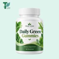 OEM ODM Marque Privée Gummies Verts Quotidiens Super Greens Complément Alimentaire 60 Gummies