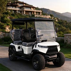Carrito de golf eléctrico de 4 asientos todoterreno, acepta logotipo y color personalizados - Product Image 1