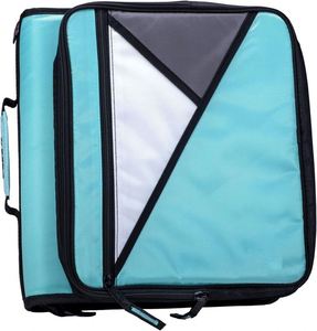 Free Sample BSCI Sized Zip Tab Zipper <b>Binder</b> 4 Inch D-<b>Rings</b> 5 Subject File Folder 800 Sheet Capacity Zipper <b>Binder</b> - Product Image 5