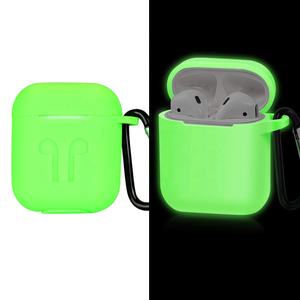 Tschick per custodia per <span class=keywords><strong>Airpods</strong></span> fluorescente, custodia protettiva per cuffie ricaricabile in Silicone morbido al 360 con moschettone Anti-smarrimento per AirPod - Product Image 6