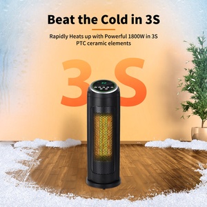 Power over heat tip over Safety protectionPowered Portable Little Electric Ceramic Infrared Ceramic Tower Space Heater - Product Image 2