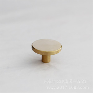 <b>Copper</b> Furniture Handle Round Single Hole Minimalist Drawer <b>Knob</b> 25x20mm Durable - Product Image 1