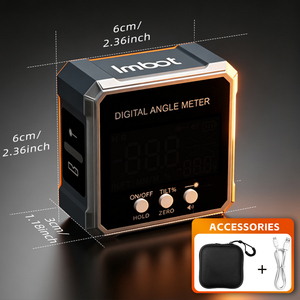 Inclinomètre numérique, détecteur d'angle, résolution 0,05, magnétique, <span class=keywords><strong>double</strong></span> <span class=keywords><strong>laser</strong></span>, 600 mAh, rechargeable, outil de précision Imbot - Product Image 6