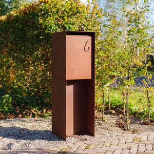 Kim loại Thư hộp tùy chỉnh ngoài trời trang trí corten thép hộp thư với cửa số dấu hiệu - Product Image 3