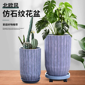 Résine plastique épaisse extérieur intérieur jardin arbre planteur carré imiter ciment <span class=keywords><strong>grès</strong></span> grands Pots de fleurs fabricant à vendre - Product Image 5