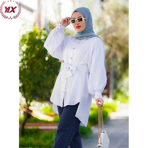 Camicetta a maniche lunghe <span class=keywords><strong>con</strong></span> kimono autunnale da donna musulmana alla moda <span class=keywords><strong>con</strong></span> <span class=keywords><strong>cintura</strong></span> - Product Image 2