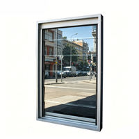 Fenêtre pliante verticale en aluminium de norme australienne avec moustiquaire magnétique et verre trempé pour usage extérieur