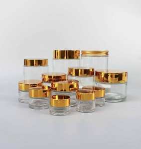 Bouteille en verre de qualité supérieure de 30 g, qualité alimentaire, avec bouchon doré personnalisé, personnalisation possible - Product Image 2