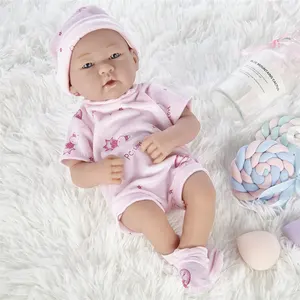 Penjualan Laris Boneka Reborn Realistis 14 Inci Boneka Bebe Premie Nyata Silikon Tubuh Penuh Mainan Boneka Bayi untuk Anak-anak Bayi