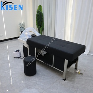 Kisen – Lit de lavage professionnel au design moderne pour salon, avec bac de massage et système de spa capillaire, prêt à être expédié - Product Image 5