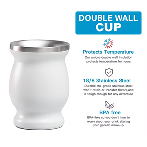 <span class=keywords><strong>Tasse</strong></span> Mate de 8 onces en acier inoxydable à <span class=keywords><strong>double</strong></span> <span class=keywords><strong>paroi</strong></span> de style argentin <span class=keywords><strong>original</strong></span> classique fête à boire 8oz <span class=keywords><strong>tasse</strong></span> Yerba Mate traditionnelle - Product Image 5