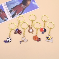 Porte-clés en alliage sur le thème du sport, pendentifs de sac pour fans de football, basketball, tennis, volleyball, marque OEM Yiwu pour la Journée sportive scolaire