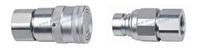 Raccords de tuyaux hydrauliques à couplage rapide robustes FF ISO16028 NPT à face plate pour chargeuses compactes et l'industrie minière
