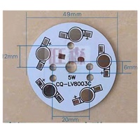 Radiador disipador de calor Led de 50mm, 60mm, 90mm con PCB para Chip Led Cob de 10W, 30W, 50W, 100W