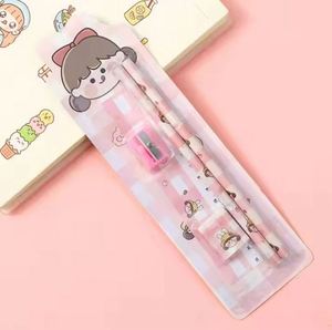 Juego de Papelería Personalizado con Sacapuntas de Madera, Lápices con Recubrimiento de Madera y Borrador, Lápices de Primera Calidad para Uso Diario - Product Image 3